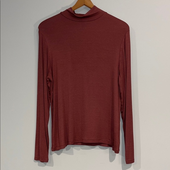 A NEW DAY Women’s XL Ribbed Mock Neck Long Sleeve Blouse Lightweight Sweater - Picture 1 of 5